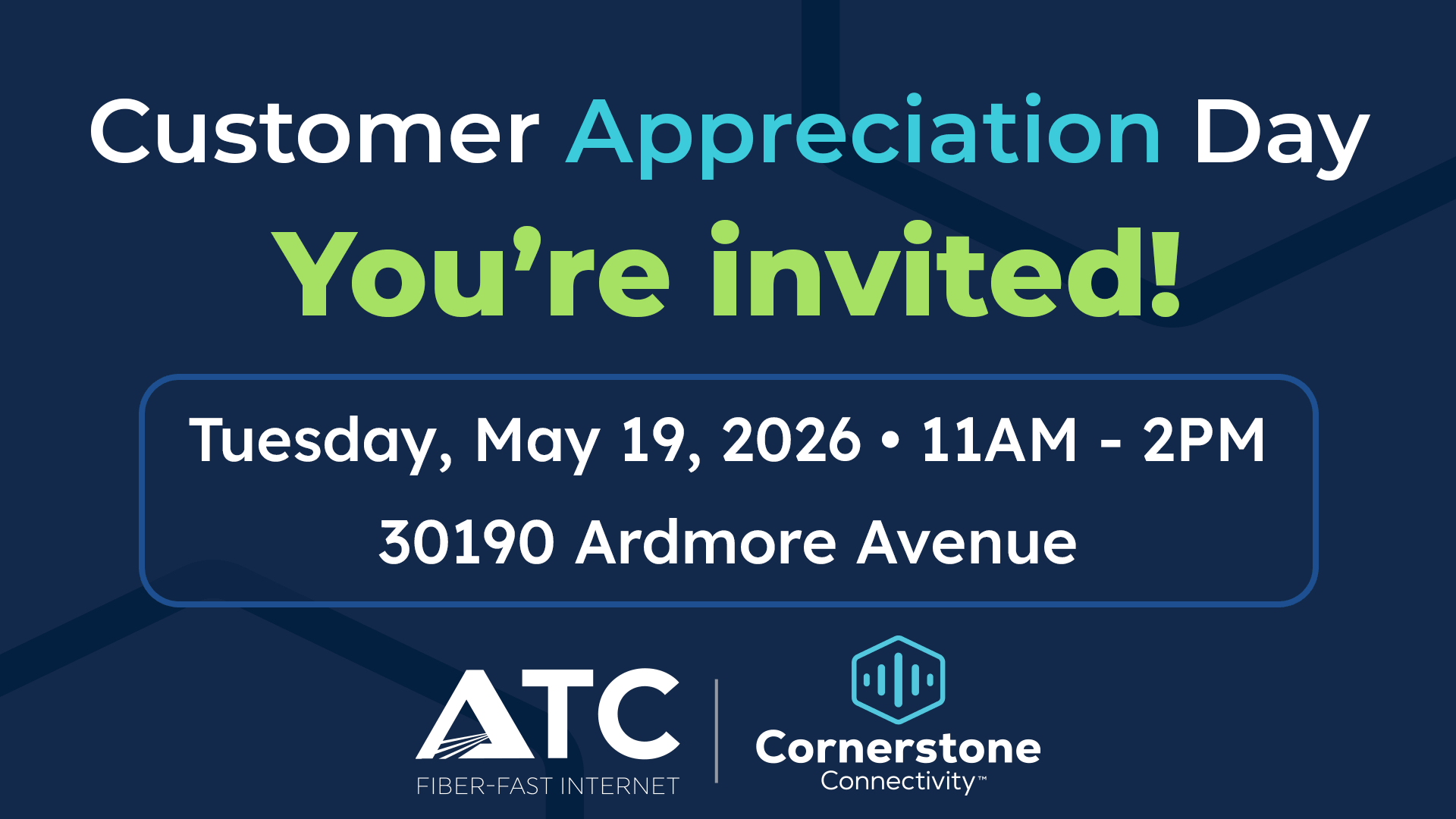 ATC Customer Appreciation Day Banner